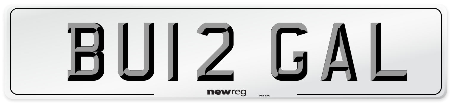 BU12 GAL Number Plate from New Reg